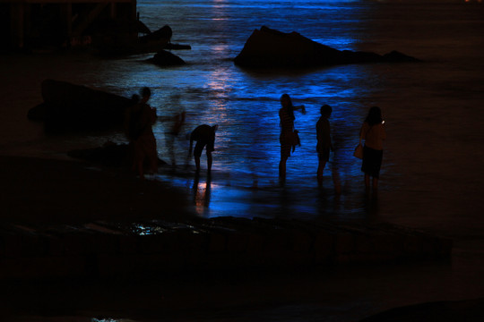 夜晚的海滩