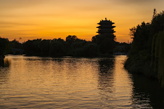 济南大明湖超然楼美景