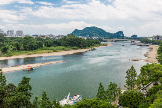 广西桂林城区全景