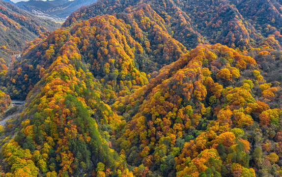 航拍光雾山大兰沟