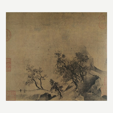 閻次于秋山煙靄圖