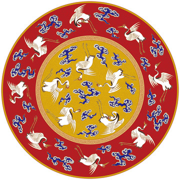 祥云仙鶴圖案