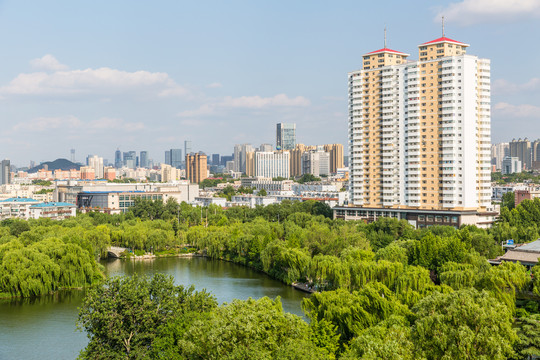 济南大明湖全景