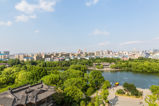 济南大明湖全景