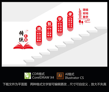 校園樓梯文化墻