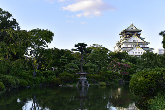 日本大阪城公园风光