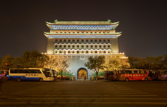 北京正阳门夜景