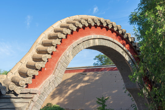 中式琉璃门拱