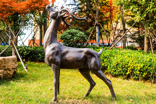 园林园艺鹿雕塑