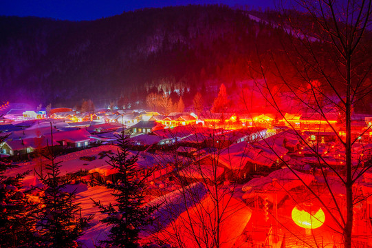 东北雪乡夜景