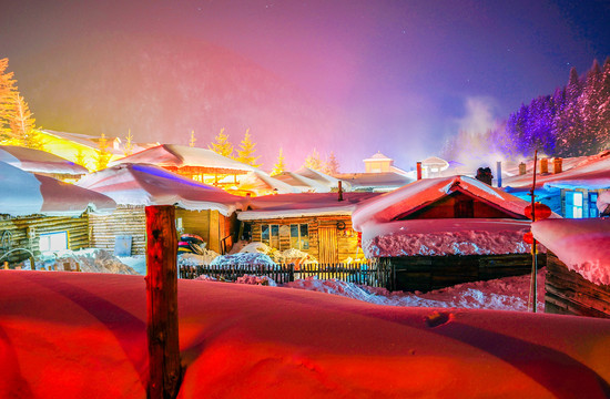 东北雪乡夜景