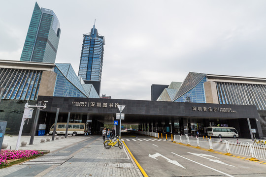 深圳市民中心建筑景观天际线