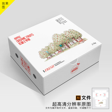 蘋果通用包裝平面圖