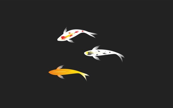 原創(chuàng)錦鯉魚(yú)矢量圖
