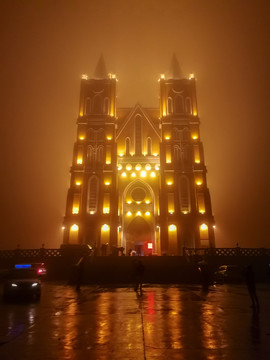 满洲里婚礼宫夜景