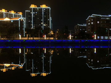 长宁区苏州河畔夜景
