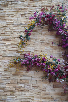 鲜花装饰墙