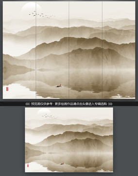 現(xiàn)代山水抽象畫(huà)