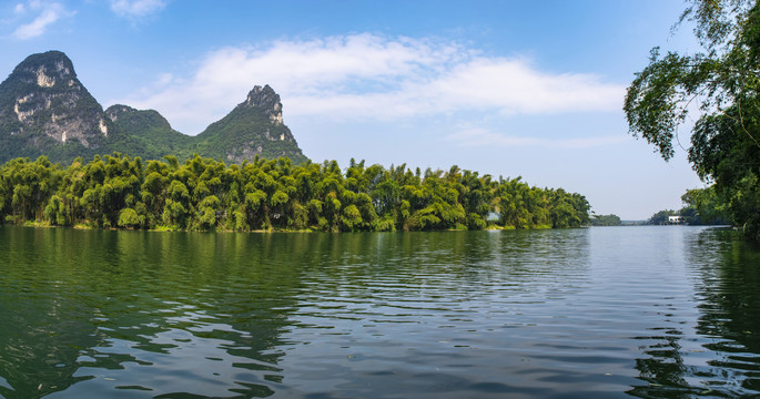 青山绿水竹林风景