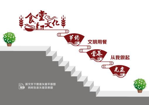 餐廳文化樓梯墻