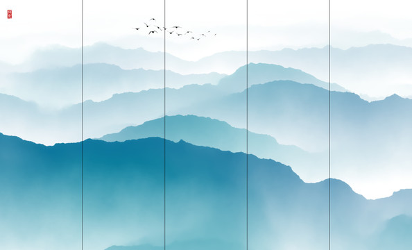 抽象意境水墨畫