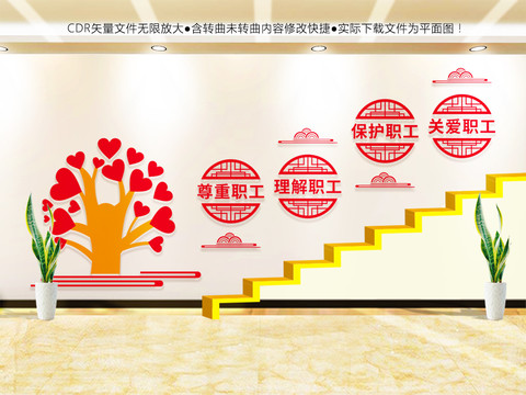 工會樓梯文化墻