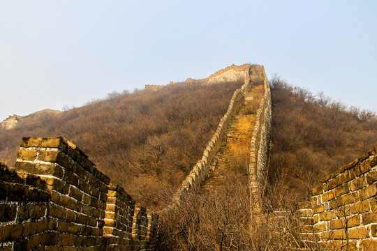 长城秋色冬景