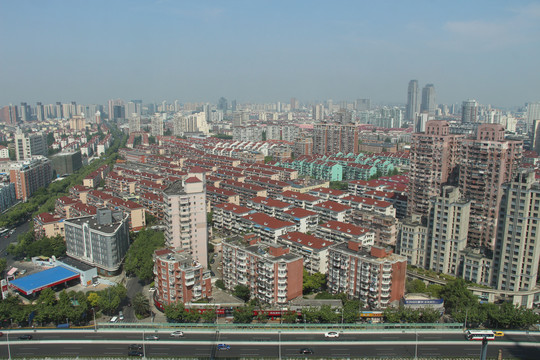 上海城市建筑俯拍