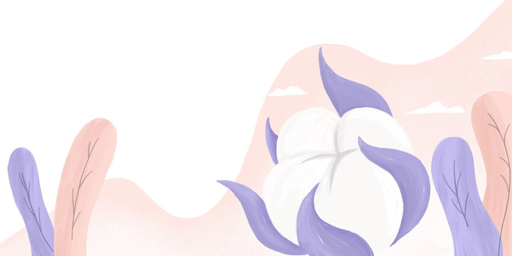 棉花包裝插畫