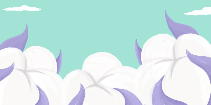 棉花包裝插畫