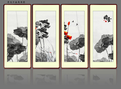 國(guó)畫(huà)荷花
