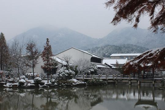 雪景的山庄