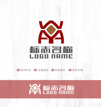WM字母YA标志鼎金融logo