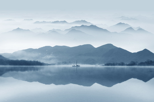 水墨山水风景画