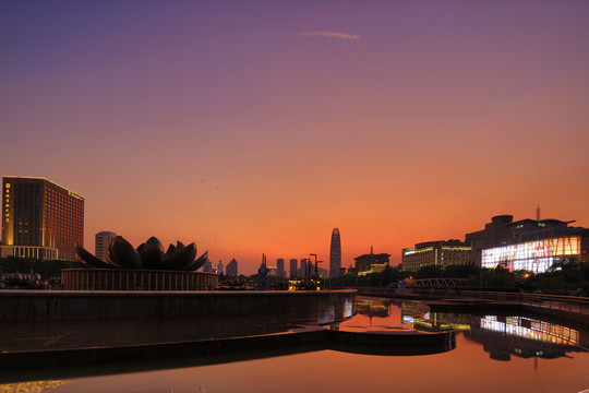 济南泉城广场夜景