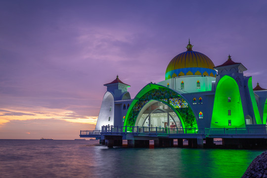 马来西亚马六甲海峡清真寺