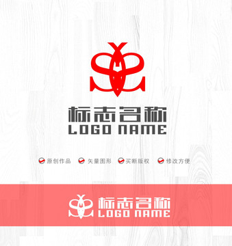 SZ字母蝴蝶標(biāo)志