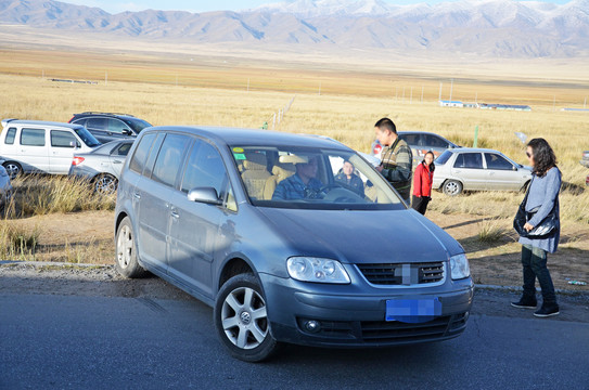 青藏公路塞车