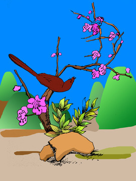 山水插畫