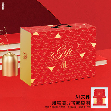 節(jié)日禮盒包裝設(shè)計(jì)展開圖