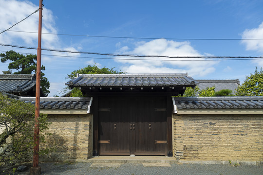 日式建筑庭院大门