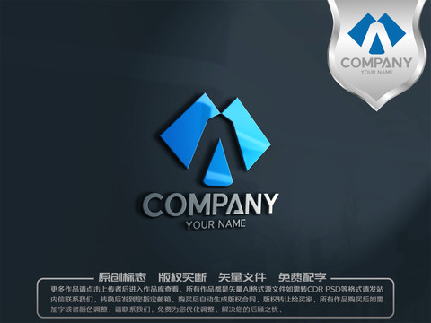 WA英文字母標志
