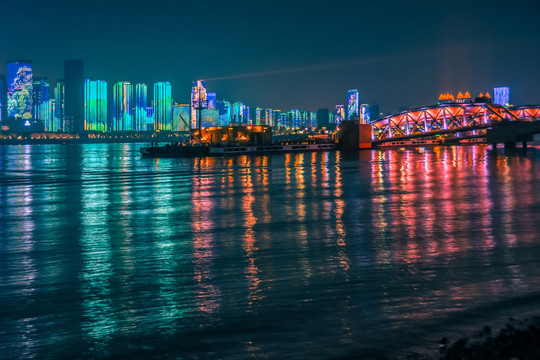 武汉长江夜景