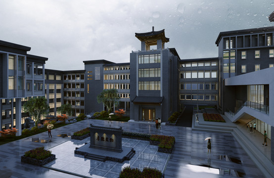 傳統(tǒng)中式古建中小學(xué)