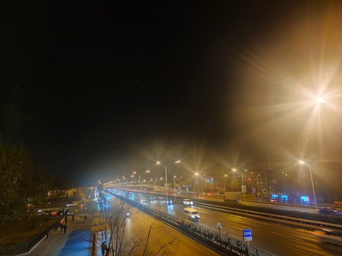 城市道路夜景风光