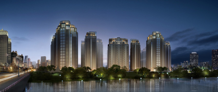 天華沈陽萬科五里河夜景透視