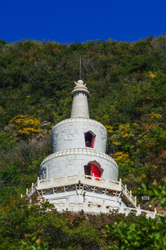 龙峰寺释迦牟尼舍利塔与山腰