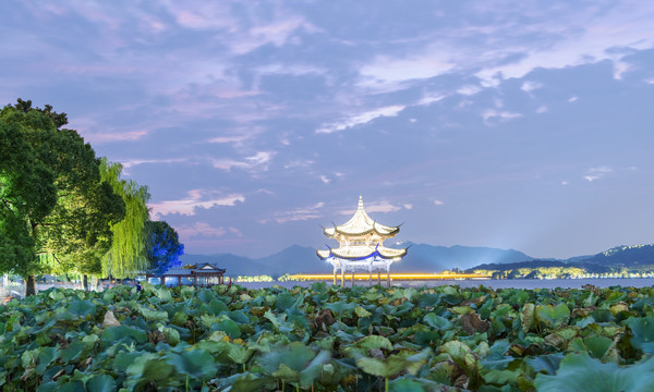 杭州西湖夜景