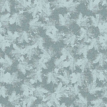 蓝色硅藻泥布纹树叶壁纸