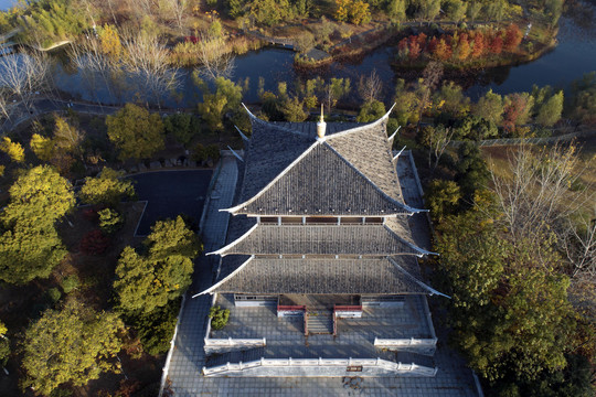 江苏省淮安市清河生态园古淮楼